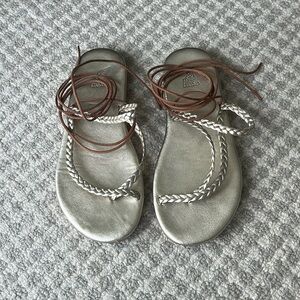 Ancient Greek lace up sandals